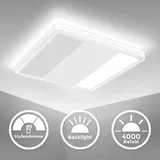 B.K.Licht LED Panel 29,3x29,3 cm - 18W, 2400lm, dimmbar, flach, backlight, neutralweiß, weiß