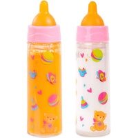 Bayer Design 79201AE Magische Flasche, Milchfläschchen, Trinkflasche, Puppenzubehör, 3 Jahre to 6 Jahre, weiß und orange