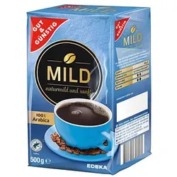 GUT&GÜNSTIG Mild Kaffee, gemahlen Arabicabohnen mild 500,0 g