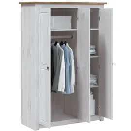 vidaXL Kleiderschrank 3-türig 118 x 171 x 50 cm Weiß