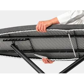 Brabantia Bügeltisch D 135x45 cm mit hitzebeständiger Parkzone Titan Oval (345647)
