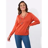 Casual Looks V-Pullover orange 50