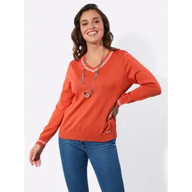 Casual Looks V-Pullover orange 50