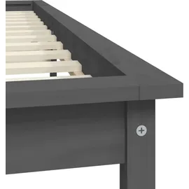 vidaXL Massivholzbett 180 x 200 cm Grau