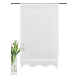 Schmidt Fensterbehang Corazon 60 x 100 cm Polyester Weiß