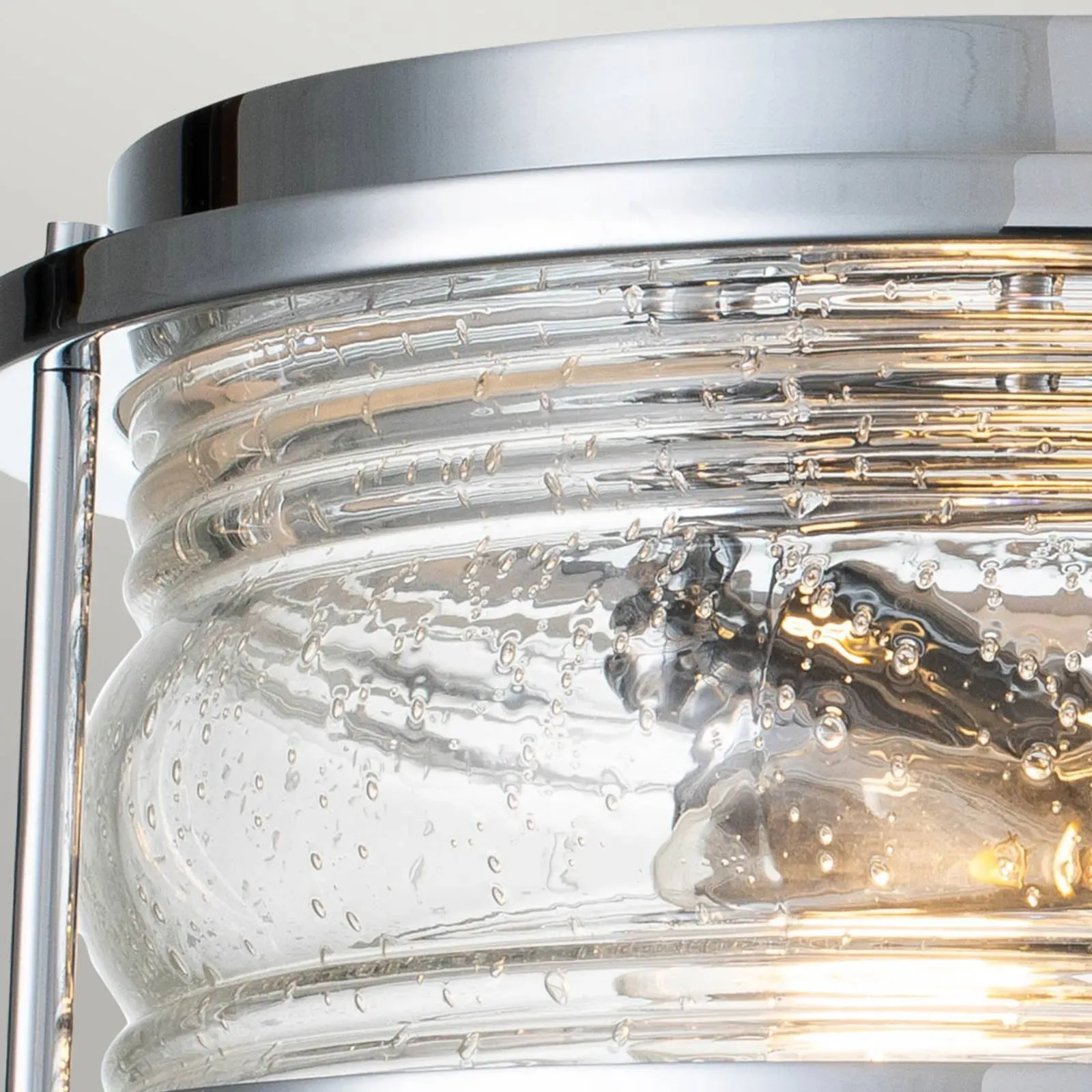 KICHLER Deckenlampe Ashland Bay, dimmbar, chrom / silber, für Badezimmer, Metall, Deckenlampe - 30.5 cm - 30.5 cm - 15.4 cm