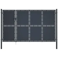 vidaXL Gartentor Stahl 350 x 175 cm anthrazit