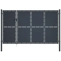 vidaXL Gartentor Stahl 350 x 175 cm anthrazit