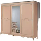 JVmoebel Kleiderschrank Beiger Schlafzimmer Kleiderschrank 3-türig Massivholz Möbel Klassisch (1-St., Kleiderschrank) Made in Europa beige