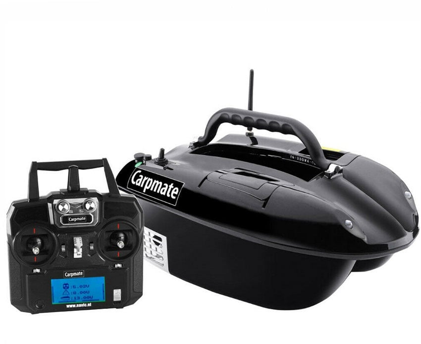 BearCreeks Carpmate Bait Boat mit optionalem GPS-Autopiloten und Sonar-Fischfinder - Schwarz - Kein Fischfinder - GPS-Autopilot