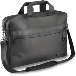 PEDEA Laptoptasche 15,6 Zoll 39,6cm "Clutch" Notebook Umhängetasche mit Tablet Fach, schwarz