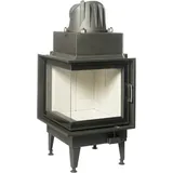 AUSTROFLAMM Eckkamineinsatz 55x55x51 K 3.0 | Eckscheibe inkl. Klapptüre | 11,3 kW