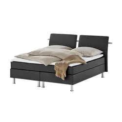 Boxspringbett  Krom , schwarz , Maße (cm): B: 212 H: 122