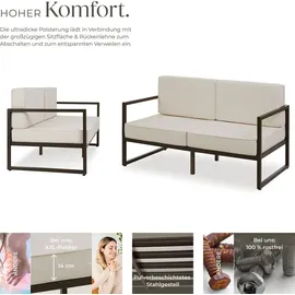 Tectake Comosa Loungesofa braun/beige
