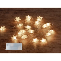 LED-Lichterkette Girlande STARS L. 190cm mit 20 weißen LED Sternen Formano