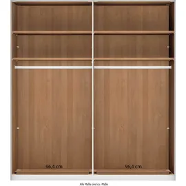 Wiemann Drehtürenschrank WIEMANN "Cardiff", braun (glas mocca), B:197,3cm H:216cm T:58cm, Floatglas, Hartfaserplatte, Holzwerkstoff, Massivholz, Schränke, Drehtürenschrank, inkl. Türdämpfung