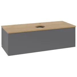 Villeroy & Boch Waschtisch-Unterschrank mit Beleuchtung 120 x 36 x 50 cm Anthrazit Matt Lackiert / Honey Oak