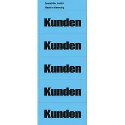 Inhaltsschild Kunden, selbstklebend, 100 Stück, blau