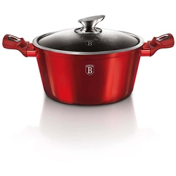 Berlinger Haus BH/1256N Metallic Line Burgundy Kasserolle in Rot mit Deckel Topf Durchmesser 20 cm