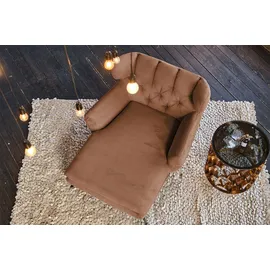 KAWOLA Relaxsessel CHARME Cord 80 x 70 x 100 cm Braun mit Kissen