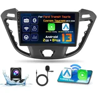 Hikity 2G 64G Android 13 Autoradio Wireless Carplay mit Navi für Ford Transit Tourio 2013-2018 9 Zoll Touchscreen Autoradio Audio mit GPS Bluetooth Android Auto FM RDS HiFi WiFi SWC Rückfahrkamera