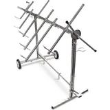 BITUXX Lackierständer Stahl 360° silber fahrbar 6-armig