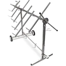 BITUXX Lackierständer Stahl 360° silber fahrbar 6-armig
