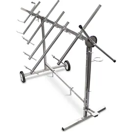 BITUXX Lackierständer Stahl 360° silber fahrbar 6-armig