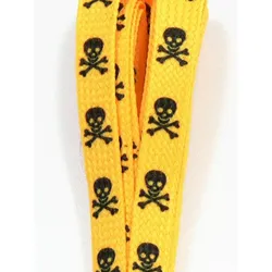 Schnürsenkel 120 skull yellow/black