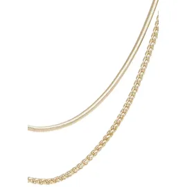 LASCANA Collier 2-reihige Schlangenkette goldfarben / Messing