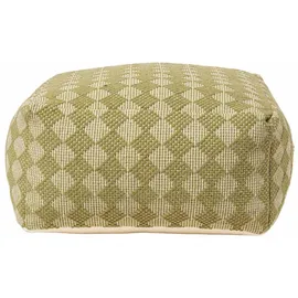 Homescapes Pouf Lima mit Rautenmuster 55x30 cm, Wohnzimmer, Hocker, Poufs