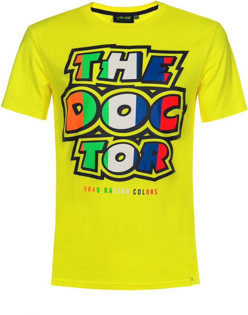 VR46 The Doctor Stripes T-Shirt, geel, XS
