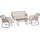 Tectake Molfetta XL Set 4-tlg. Beige
