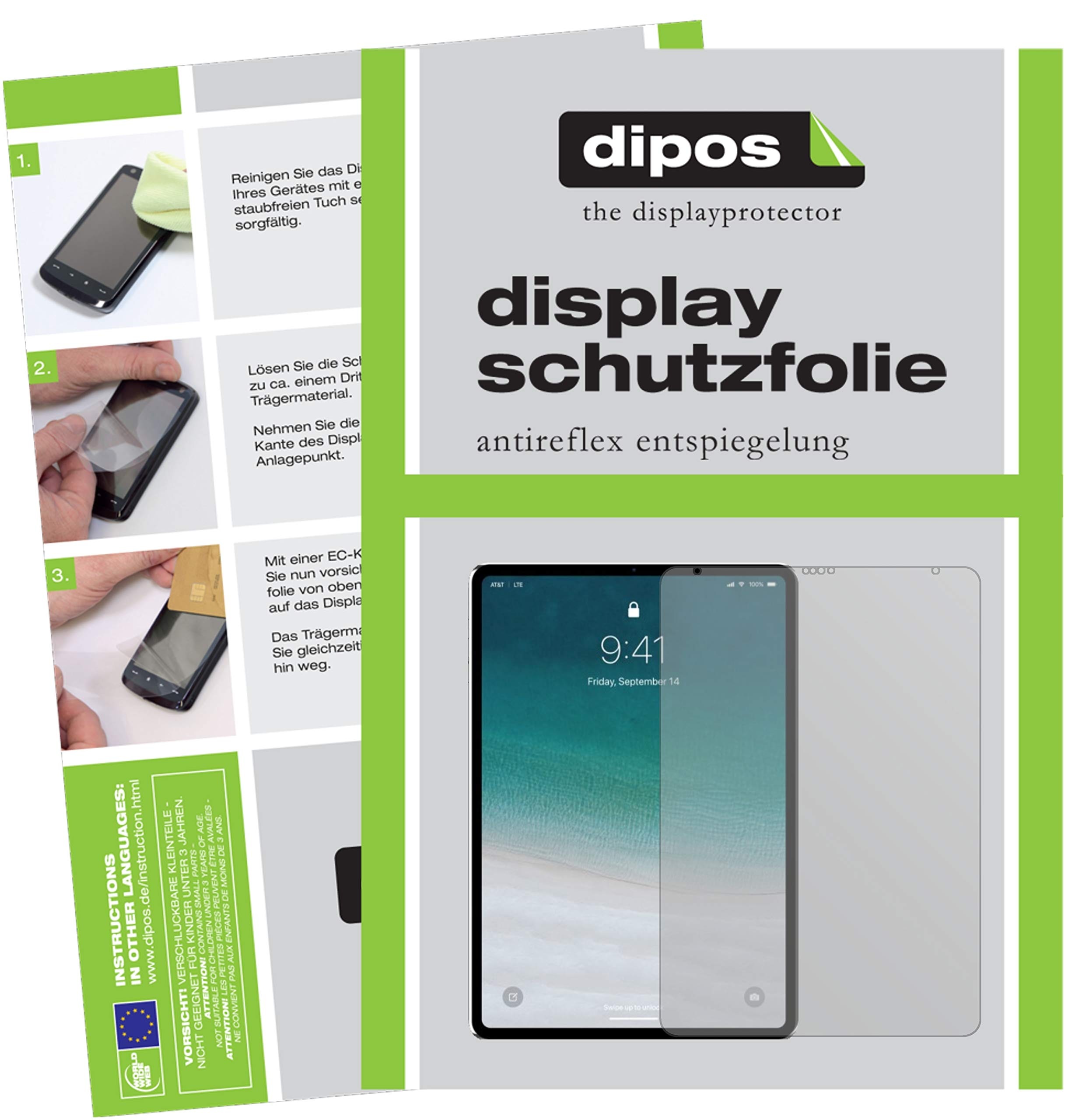 dipos I 2x Schutzfolie matt kompatibel mit Apple iPad Pro 11 Zoll (2.Gen 2020) Folie Displayschutzfolie