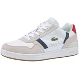 Lacoste T-Clip 0120 2 SMA Sneaker, Weißes Wht NVY Red, 40 EU