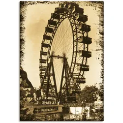 Wandbild ARTLAND "Wien - Prater", beige (farbe bild(er): natur), B:70cm H:100cm, Canvas, Leinwand, Bilder, als Leinwandbild, Poster in verschied. Größen