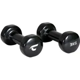 Christopeit Sport Vinylhantel-Set 2 x 3 kg schwarz