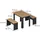 Vicco Sentio 110 cm 3-tlg. anthrazit/goldkraft eiche