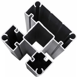 vidaXL Zaunelement 6 pcs  Grau/Aluminium