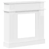 vidaXL Kaminumrandung Glänzend Weiß 102 x 26 x 100 cm Holzwerkstoff - Weiß