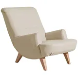 58 aufm Kessel Cocktailsessel Kajsa Kunstleder 58 x 71 x 70 cm Beige mit Relax-Funktion