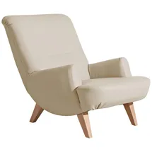 58 aufm Kessel Cocktailsessel Kajsa Kunstleder 58 x 71 x 70 cm Beige mit Relax-Funktion