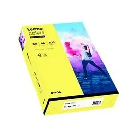 Inapa tecno colors A4 80 g/m2 500 Blatt mittelgelb