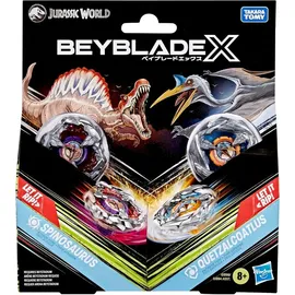 Beyblade Hasbro Beyblade X Jurassic World Collab Spinosaurus Quetzalcoatlus Multipack Set
