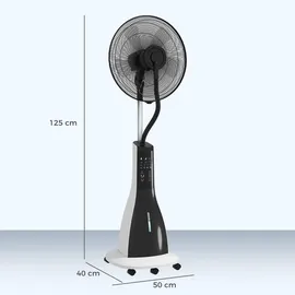 Homcom 125 cm Standventilator Schwarz