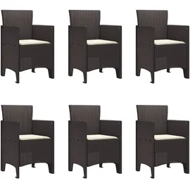 vidaXL Garten Essgruppe 7 pcs Braun Polypropylen - Braun