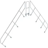 Günzburger MUNK zweiter Handlauf Aluminium-Überstieg stationär/fahrbar 45° 11 Stufen