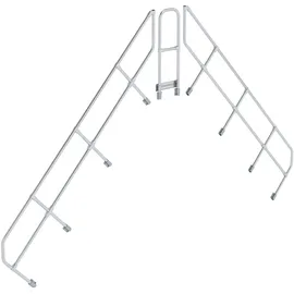 Günzburger MUNK zweiter Handlauf Aluminium-Überstieg stationär/fahrbar 45° 11 Stufen