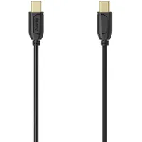 Hama USB-C auf USB-C-Kabel Flexi-Slim Schwarz 0,75 m