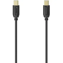 Hama USB-C auf USB-C-Kabel Flexi-Slim Schwarz 0,75 m